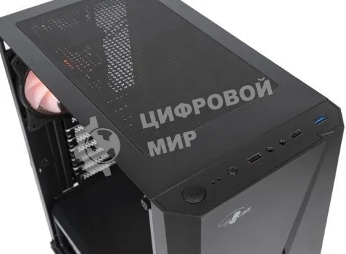 Компьютерный корпус ATX Eurocase A39 ARGb черный без БП закаленное стекло USB 3.0