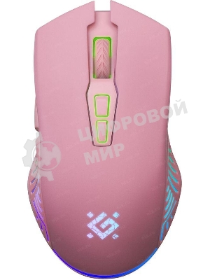 Мышь беспроводная Defender Pandora GM-502 розовый, 3200 dpi, радиоканал, USB, кнопки - 7