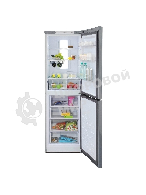 Холодильник Бирюса Б-M940NF металлик двухкамерный 210/130л морозилка снизу, No Frost