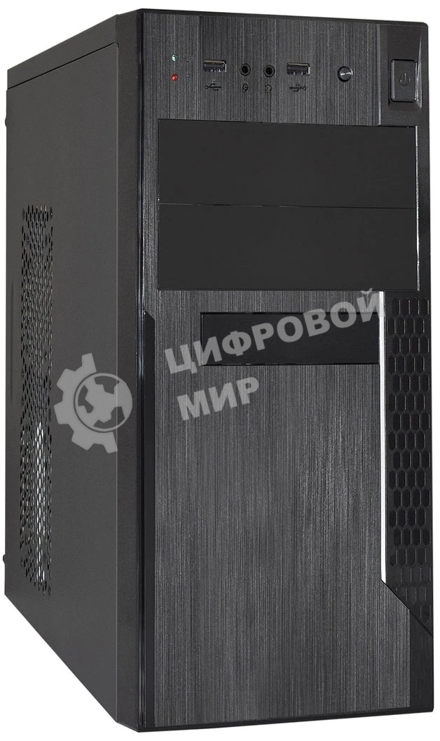 Компьютерный корпус Minitower ExeGate EX299312RUS MA-373X-UNS500 (mATX, БП UNS500 с вент. 12см, 2*USB, аудио, черный)