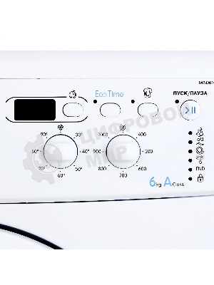 Стиральная машина Indesit IWSD 6105 B (CIS).L белая, загрузка фронтальная 6кг, 1000 об/мин., класс: A