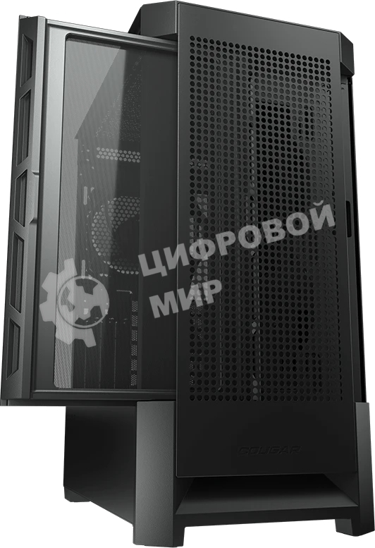 Компьютерный корпус Cougar Airface, 1x120мм Fan, без БП, черный, ATX