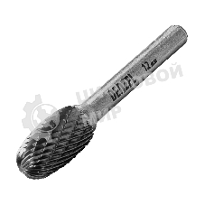 Борфреза по металлу Denzel твердосплавная, овальная, тип-E, 12 мм