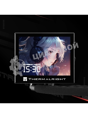 Система водяного охлаждения Thermalright Stream Vision 360 Soc-AM5/AM4/1200/1700/1851 черный 4-pin 28.1dB Al LCD Ret (S-VISION-360-BL)