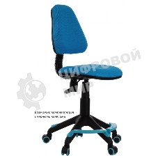 Кресло детское Бюрократ KD-4-F/TW-55 TW-55 голубой колеса голубой