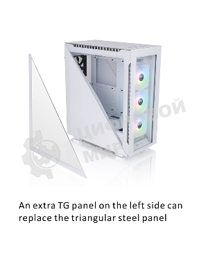 Компьютерный корпус Thermaltake Divider 500 TG Snow ARGb CA-1T4-00M6WN-01 White/Win/SPCC/Tempered Glass*4/120мм ARGb Fan*3/120мм Standard Fan*1 (527897)
