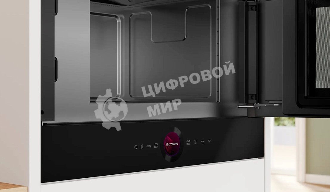 Встраиваемая микроволновая печь Bosch BFR7221B1 900Вт, 5 режимов, инвертер, 21 л, черный, петли справа