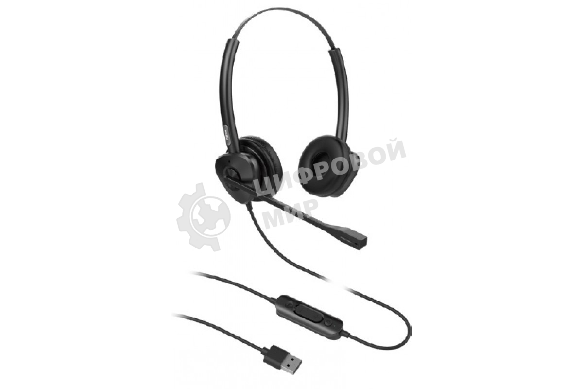 Гарнитура проводная бинауральная USB-гарнитура Fanvil, HT302-U, стерео, HD звук, USB