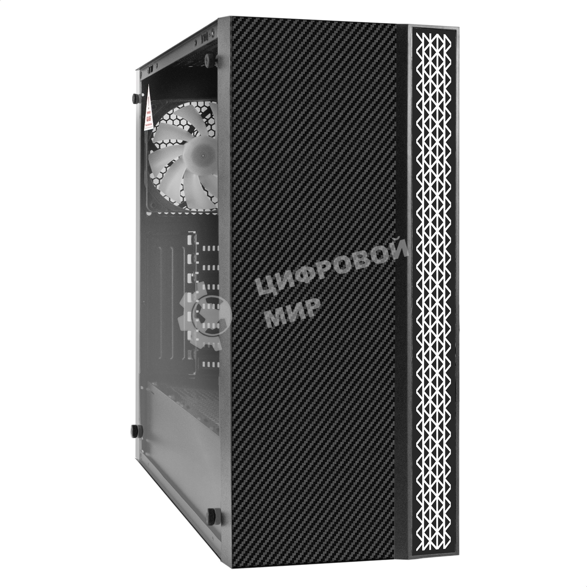 Компьютерный корпус Miditower ExeGate EVO-9211-500NPX (ATX, БП 500NPX с вент. 12см, с окном, 2хUSB+1хUSB3.0, HD аудио, черный, 1 вент. с RGb подсветкой)