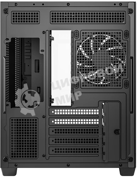 Компьютерный корпус Deepcool CG330 3F без БП, боковое окно (панорама), 3x120мм ARGB PWM вентилятора, черный, mATX