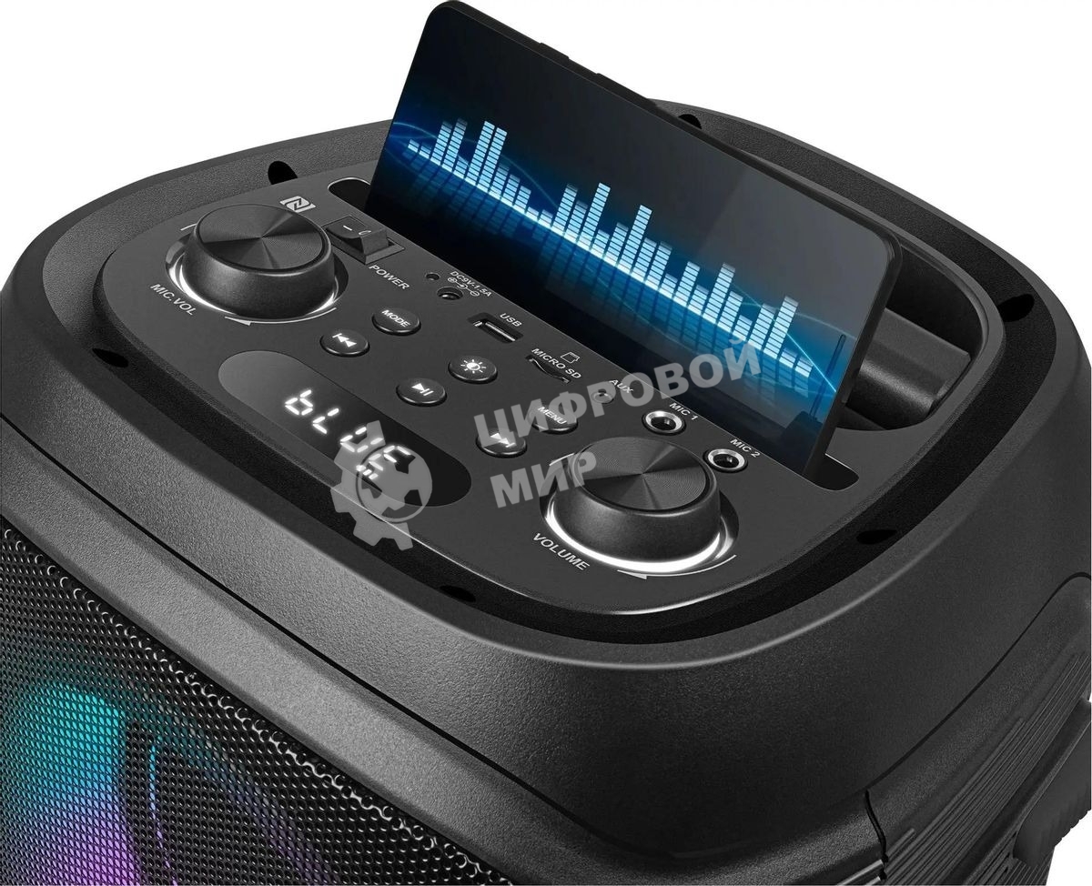 Колонка портативная Sven PS-800 черный 100W 2.0 BT 10м 4400mAh