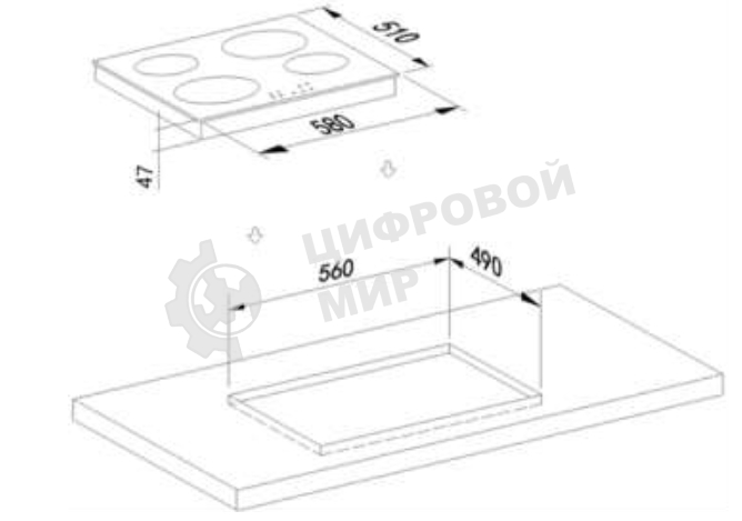 Индукционная варочная панель Weissgauff HI 632 BA