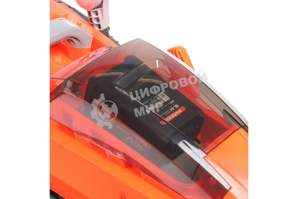 Газонокосилка аккумуляторная PATRIOT CM4010XL, 40B платформа LCT, 37см, бесщеточный дв.,травосб. 40л, одна АКБ(4,0А*ч) и ЗУ