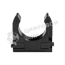 Крепеж-клипса для труб Полистирол черная д25 (100 шт/1000 шт уп/кор) Промрукав