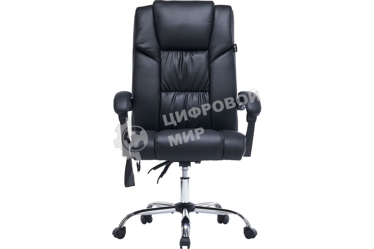 Кресло офисное Cactus CS-CHR-OC02M-BK черный, эко.кожа, крестов. сталь