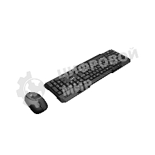 Комплект клавиатура и мышь ABR KW807 черный, интерфейс USB, беспроводной, 2.4G, RU/EN