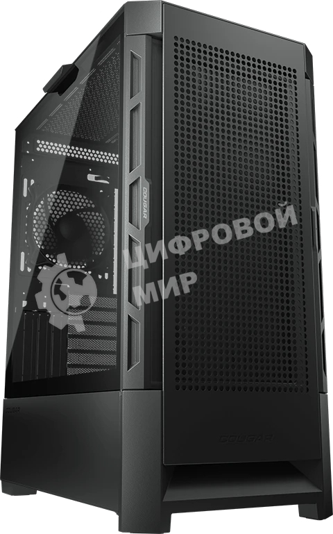 Компьютерный корпус Cougar Airface, 1x120мм Fan, без БП, черный, ATX