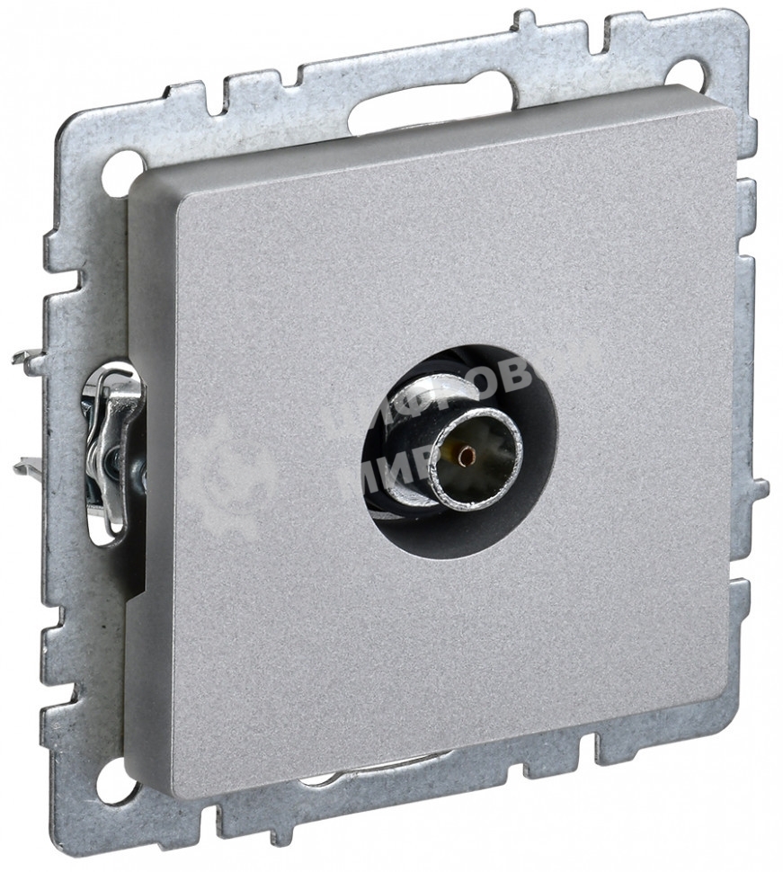 Розетка телевизионная оконечная IEK Brite РТВ11-0-БрА (BR-A10-O-K47) алюминий