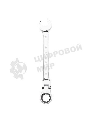 Набор комбинированных шарнирных ключей с трещоткой 8 шт Deli DL140208T Спецификация: 8,10,12,13,14,15,17,19мм. Сталь 40 Cr. Трещетка 50BV30 72Т.