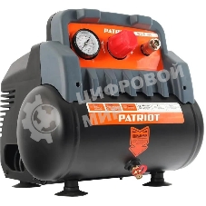 Компрессор поршневой Patriot WO 6-180 безмасляный 180л/мин 6л 1100Вт черный/оранжевый