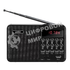 Радиоприемник цифровой Perfeo PALM FM+ 87.5-108МГц/MP3/питание USB или 18650/черный (i90-BL)
