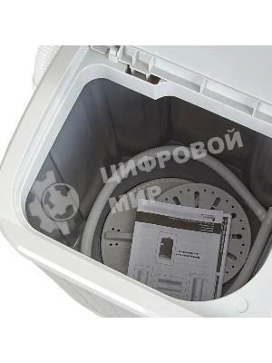 Стиральная машина Фея СМП 40 Н Серый, светло-серый, загрузка вертикальная 4 кг, 1320 об/мин, класс В