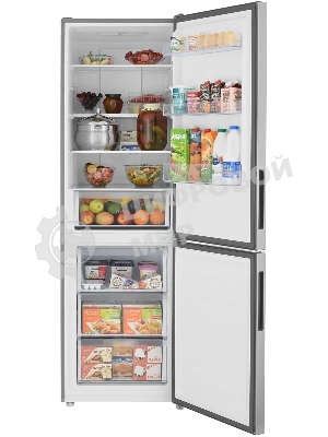 Холодильник Haier CEF535ASD серебристый двухкамерный, 241/105л, морозилка снизу, No Frost