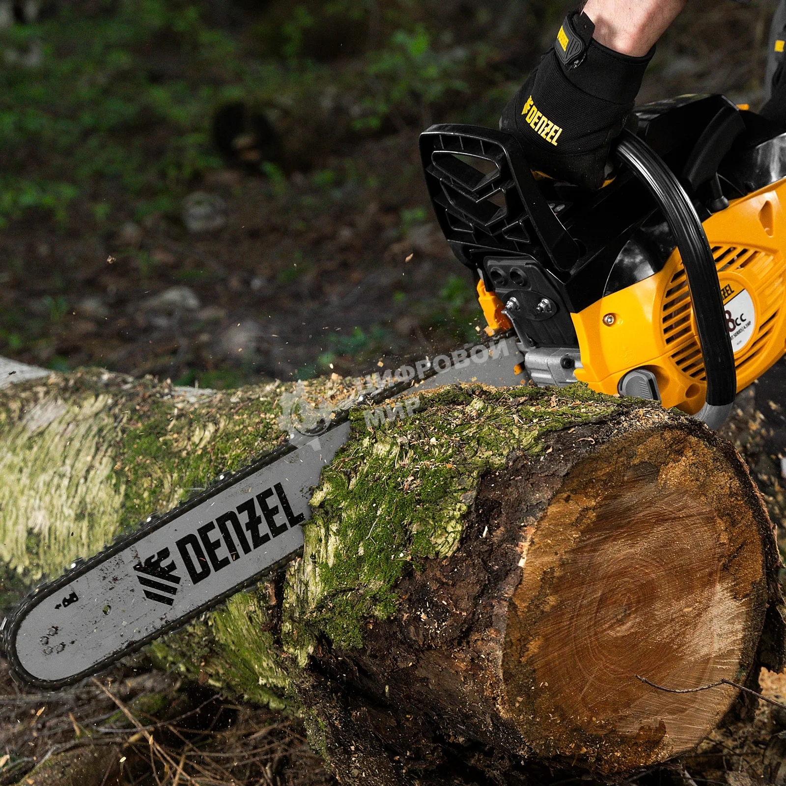 Пила цепная бензиновая Denzel DGS-5820, шина 50 см, 58см3, 4,1 л.с., шаг 0,325, паз 1,5 мм