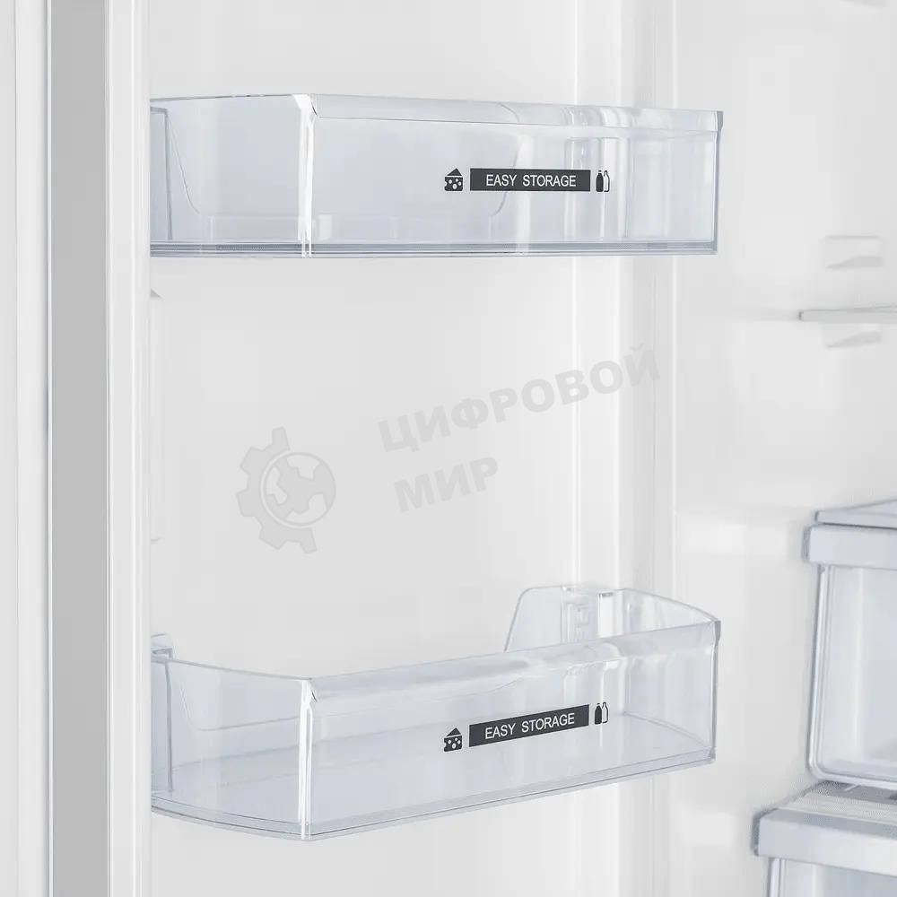 Холодильник Maunfeld MFF181NFSB черная сталь трехкамерный 320/154л морозилка снизу, Total No Frost, Side by Side