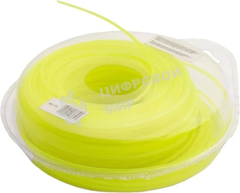 Леска для триммера Denzel круглая 2 мм х 63 м, блистер FLEX CORD 96118