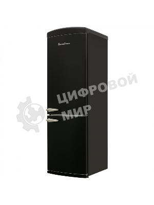Холодильник Schaub Lorenz SLU S339S3 черный двухкамерный 230/94л морозилка снизу, No Frost
