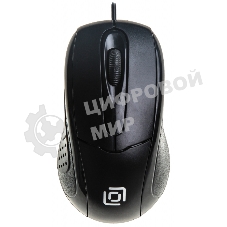 Мышь проводная Oklick 305M черный, 1000 dpi, USB, кнопки - 3
