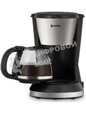 Кофеварка капельная Vitek VT-1506 ВК черный, молотый кофе, 0.7 л, 550 Вт