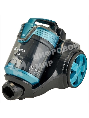 Пылесос DELTA DL-0852 черный/бирюзовый, 350/2200 Вт, уборка сухая, пылесборник контейнер, 4 л