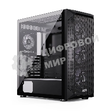Компьютерный корпус ABR Quantum черный (1хUSB Type-C, 2хUSB 2.0, HD Audio, 4xRGb Fan, ATX, E-ATX)