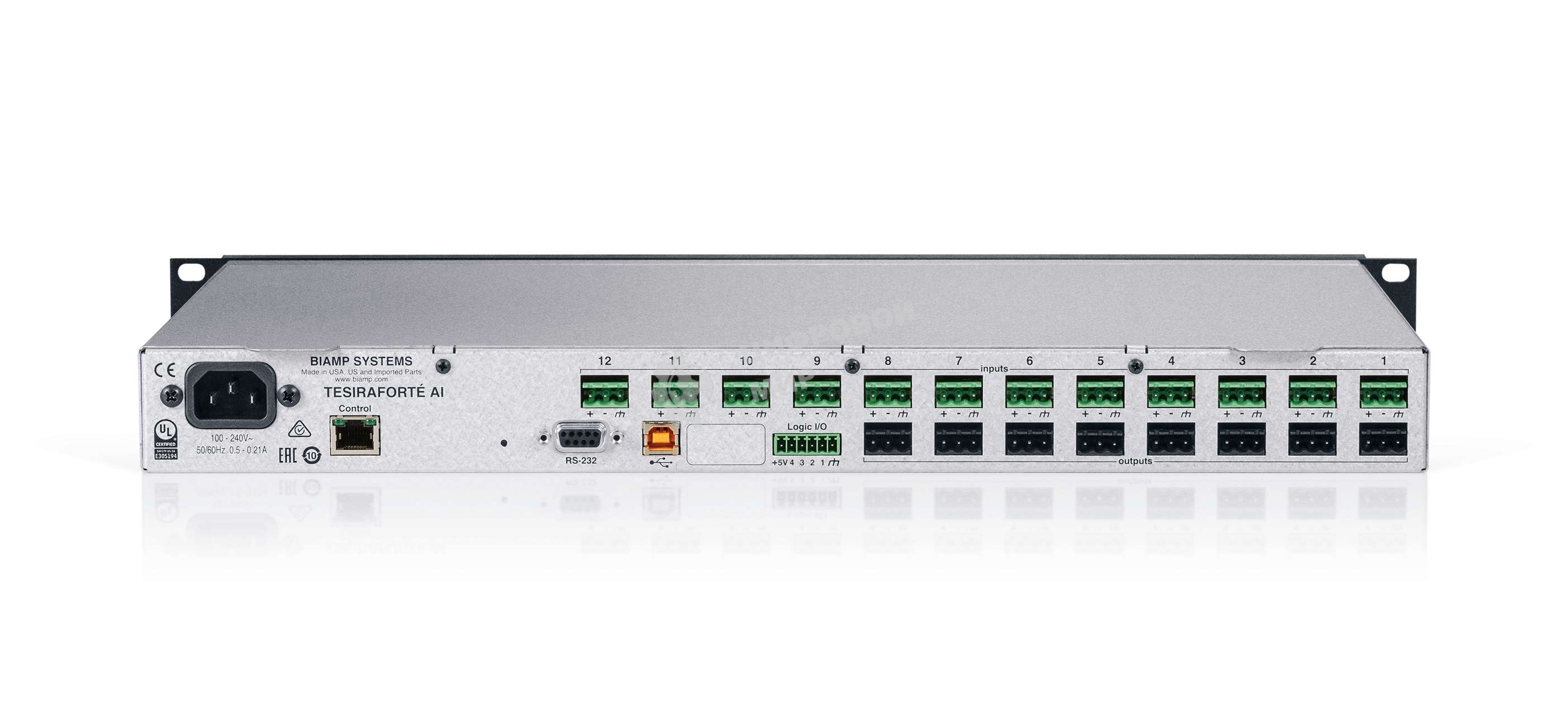 Аудиопроцессор Biamp TesiraFORTE AI цифровой 12-входов 8-выходов 8каналов звука по USB