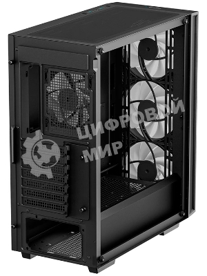Компьютерный корпус Deepcool MATREXX 55 V4 без БП, боковое окно (закаленное стекло), 3xARGb LED 140мм вентилятора спереди, 1xARGb LED 120мм вентилятор сзади, черный, ATX