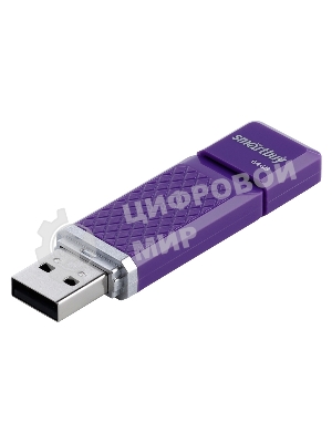 Флешка USB Smartbuy Quartz Violet (SB64GBQZ-V), 64Gb, USB 2.0, R/W 25/15, фиолетовый