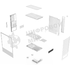 Компьютерный корпус ACD Citadel 108DW ATX, Type-C + 2 X USB ports + HD audio combo, Mesh, TG, белый