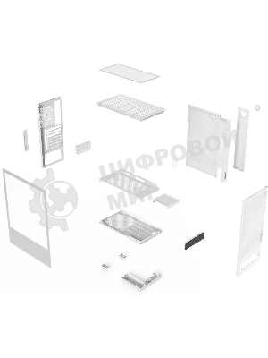 Компьютерный корпус ACD Citadel 108DW ATX, Type-C + 2 X USB ports + HD audio combo, Mesh, TG, белый