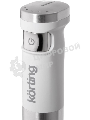 Погружной блендер Korting KHB 0313 W, беспроводной, мощность 150 Вт, кнопочное управление, 3 насадки (блендер, измельчитель, миксер), 5 скоростей, объем чаши 500 мл, защита двигателя от перегрева/перегрузки, цвет белый