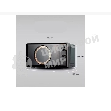 Микроволновая печь Horizont HSM205RBG черный/золотистый, 20 л, 700 Вт, переключатели — поворотный механизм