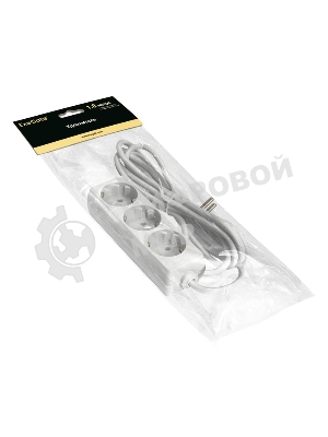 Удлинитель ExeGate ECE-3-1.8W (EX285803RUS), белый, 1.8 м, евровилка с заземлением, 3 евророзетки с заземлением, 2200 Вт