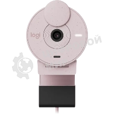Веб-камера Logitech Brio 300 1920x1080, 30 кадр/с, USB Type-C, микрофон (шумоподавление), автоматическая фокусировка, автоосвещение, универсальное крепление розовый