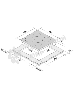 Варочная панель Krona ASTEN 60 BL черный