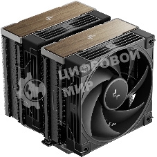 Кулер для процессора DEEPCOOL AK620 G2 LGA1851/1700/1200/115X/AM5/AM4 (8шт/кор, TDP 260W, PWM, DUAL Fan 120мм, 6 тепл. трубок, Copper Base, Wood-grain top cover, черный) RET (R-AK620G2-BKNNMN-GJD)
