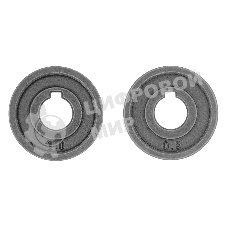 Подающий ролик Denzel V профиль под стальную проволоку 0,8-1 мм, 2 шт