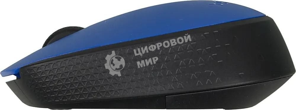Мышь беспроводная Logitech M171 синий, 1000 dpi, радиоканал, USB, кнопки - 3