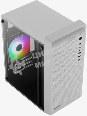 Корпус mATX AeroCool CS-109-G-WT-v1 4711099472383 белый, без БП, USB 3.0, 2*USB 2.0, HD Audio