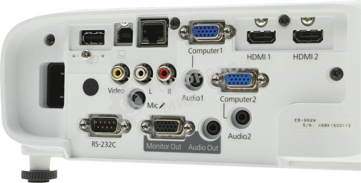 Проектор Epson EB-982W белый (LCD, 1280×800, 4200Lm, 16000:1, 3.1 kg)